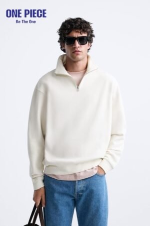 BASIC QUARTER ZIP SWEATSHIRT