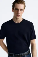 Zara FLOWING KNIT T-SHIRT