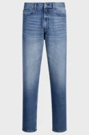 HUGO Boss Tapered-fit jeans in blue vintage-wash denim