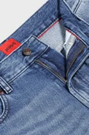 HUGO Boss Tapered-fit jeans in blue vintage-wash denim
