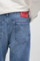 HUGO Boss Tapered-fit jeans in blue vintage-wash denim