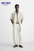 100% LINEN SHIRT - one Piece - Light beige