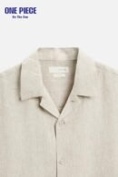 100% LINEN SHIRT - one Piece - Light beige