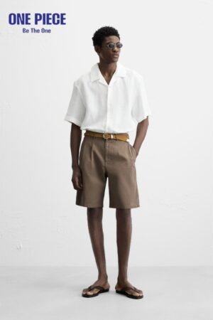 100% LINEN SHIRT - one Piece - White