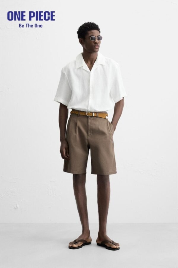 100% LINEN SHIRT - one Piece - White
