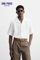 100% LINEN SHIRT - one Piece - White