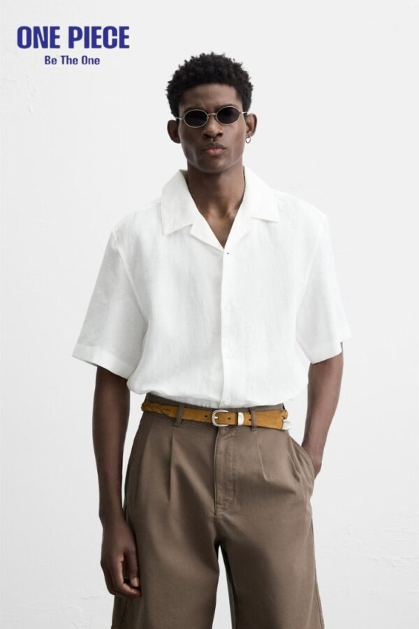 100% LINEN SHIRT - one Piece - White - Image 2