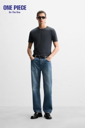 Zara INTERLOCK BASIC T-SHIRT - one Piece | Charcoal grey