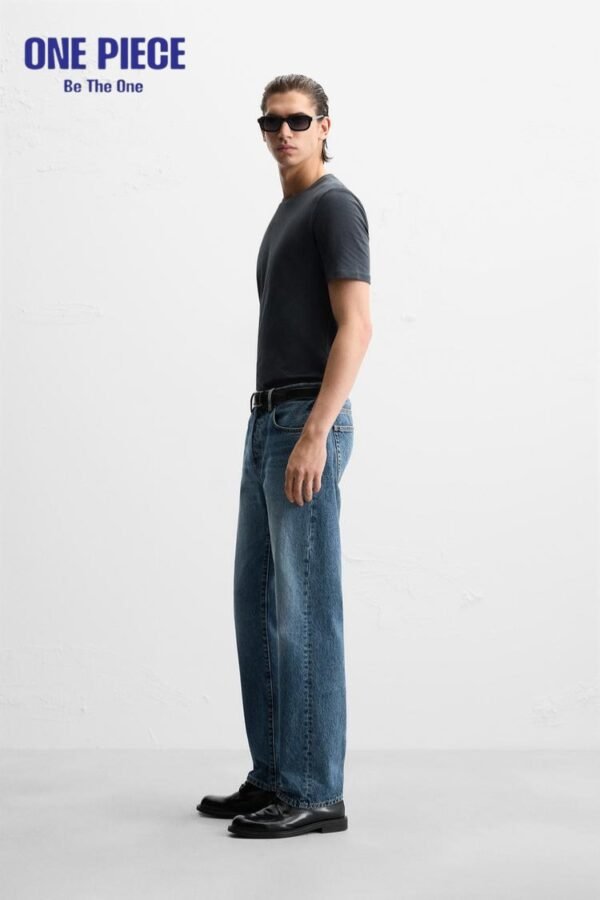 Zara INTERLOCK BASIC T-SHIRT - one Piece | Charcoal grey - Image 3