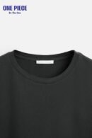Zara INTERLOCK BASIC T-SHIRT - one Piece | Charcoal grey