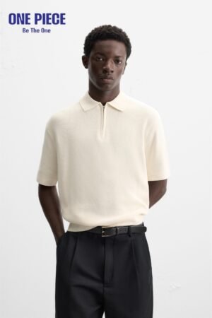 ZARA Pearl Polo Shirt with Zip