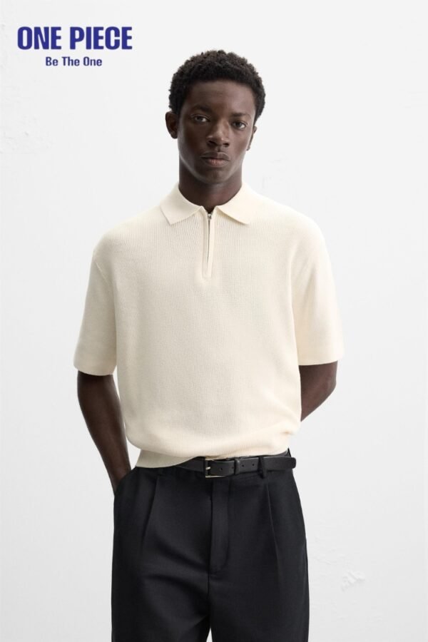ZARA Pearl Polo Shirt with Zip
