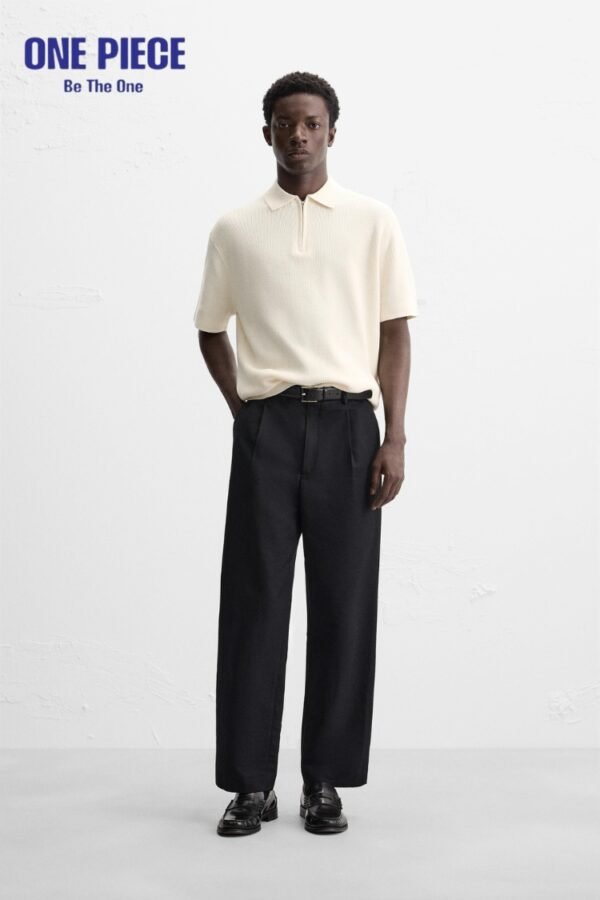 ZARA Pearl Polo Shirt with Zip - Image 3