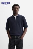 ZARA Pearl Polo Shirt with Zip
