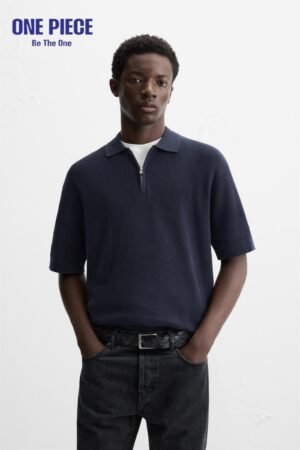 ZARA Pearl Polo Shirt with Zip