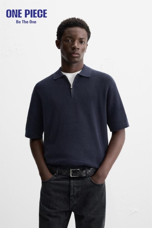 ZARA Pearl Polo Shirt with Zip