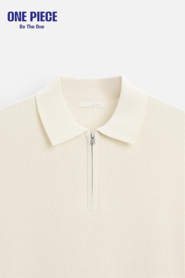ZARA Pearl Polo Shirt with Zip - Image 6
