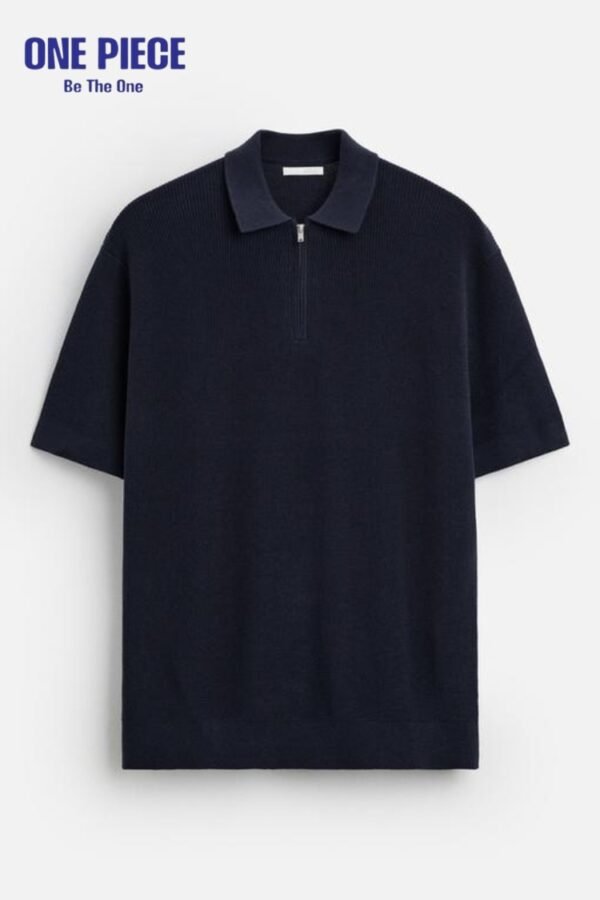 ZARA Pearl Polo Shirt with Zip - Image 3