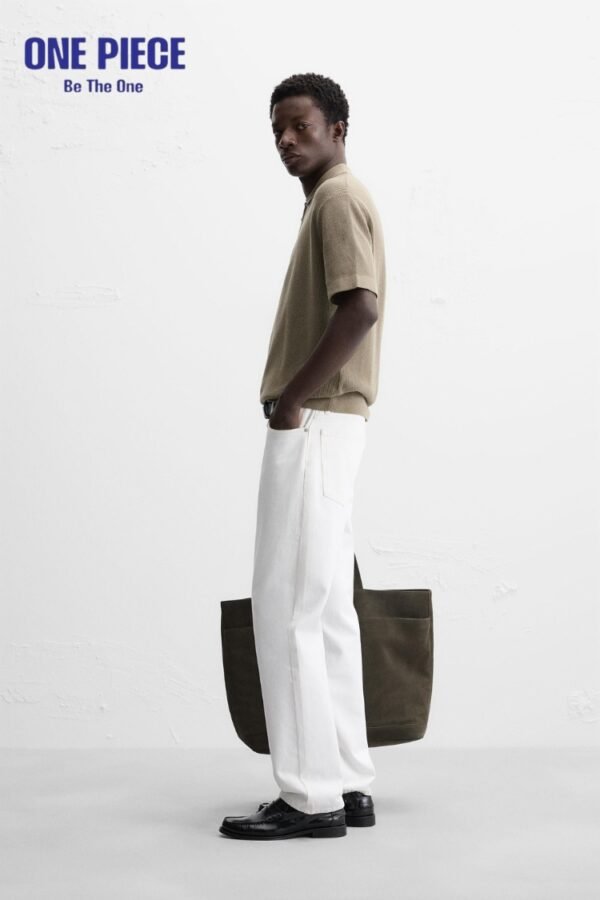 PEARL KNIT POLO SHIRT WITH ZIP Zara - Image 3