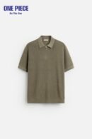 PEARL KNIT POLO SHIRT WITH ZIP Zara