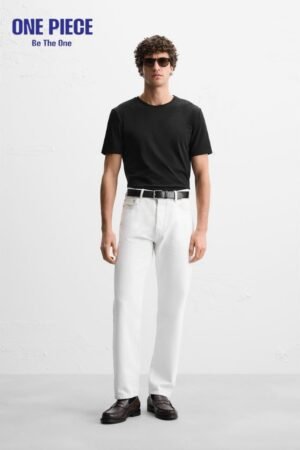 Zara INTERLOCK BASIC T-SHIRT - one Piece  Black