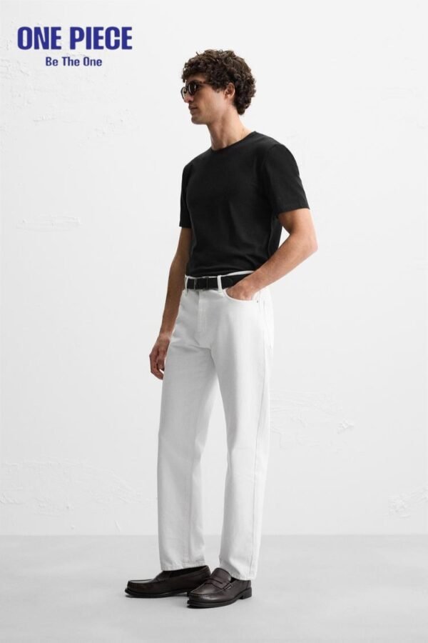 Zara INTERLOCK BASIC T-SHIRT - one Piece  Black - Image 3
