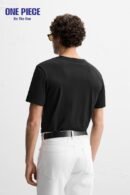 Zara INTERLOCK BASIC T-SHIRT - one Piece  Black