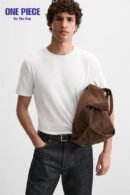 Zara INTERLOCK BASIC T-SHIRT - one Piece | White