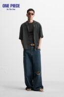 Zara JACQUARD SHIRT - Anthracite grey