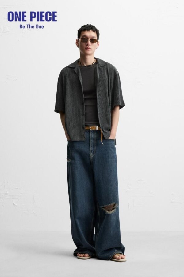 Zara JACQUARD SHIRT - Anthracite grey - Image 2