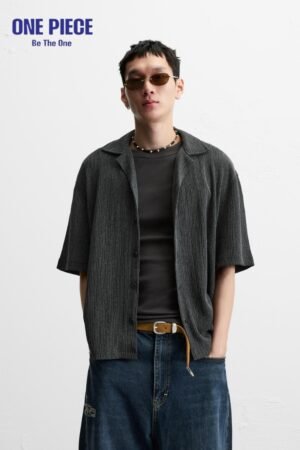 Zara JACQUARD SHIRT - Anthracite grey