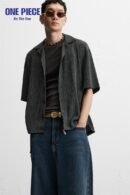 Zara JACQUARD SHIRT - Anthracite grey