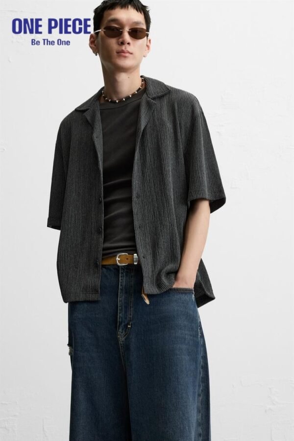 Zara JACQUARD SHIRT - Anthracite grey - Image 4
