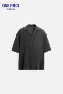 Zara JACQUARD SHIRT - Anthracite grey