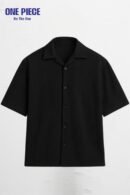 Zara STRIPED JACQUARD SHIRT - Black