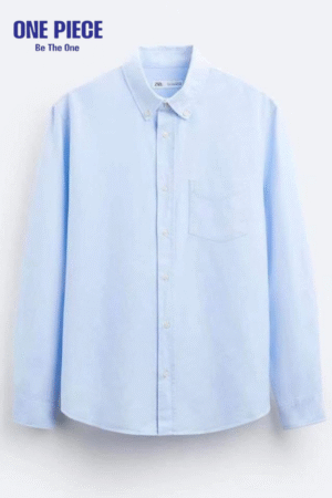 ZARA TEXTURED OXFORD SHIRT | Sky blue