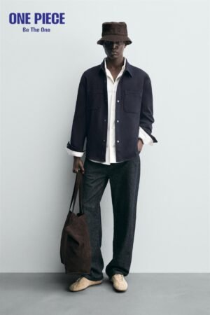 EASY CARE TEXTURED SHIRT – Navy blue