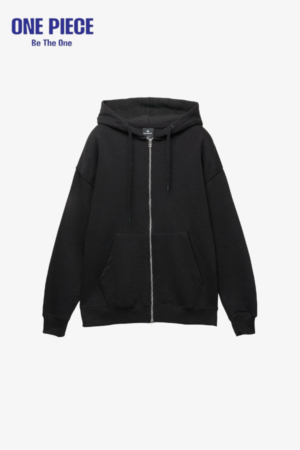 PULL&BEAR Zip-up sweatshirt – black