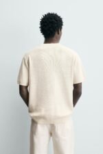 PURL KNIT T-SHIRT Oyster White - Image 3