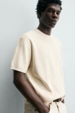 PURL KNIT T-SHIRT Oyster White - Image 6