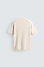 PURL KNIT T-SHIRT Oyster White - Image 8