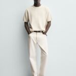 PURL KNIT T-SHIRT Oyster White