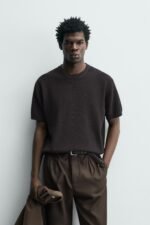 PURL KNIT T-SHIRT Chocolate - Image 2