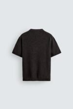 PURL KNIT T-SHIRT Chocolate - Image 7