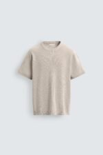 PURL KNIT T-SHIRT Pearl Grey - Image 7