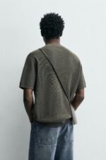 PURL KNIT T-SHIRT Dark Grey - Image 3