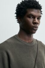 PURL KNIT T-SHIRT Dark Grey - Image 6