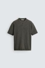 PURL KNIT T-SHIRT Dark Grey - Image 7