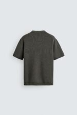 PURL KNIT T-SHIRT Dark Grey - Image 8