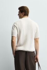 RIBBED KNIT POLO SHIRT - Image 3